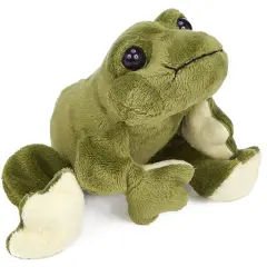 Bearington Frank Jr. Plush Stuffed Animal Frog 8 inches, Green Soft Plush, For Ages 3-14