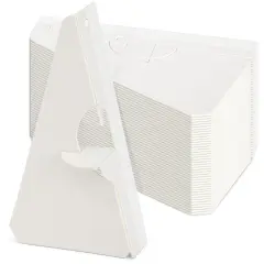 50-Pack Self-Stick 5 in Cardboard Easel Backs, Picture Frame and Art Easel Stand Bulk Pack for Photographs, Artwork, Posters, Signs, and Craft Projects (White)