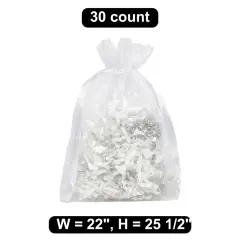 22" x 25 1/2" Organza Bag Jumbo Sized for Bulkier Gifts