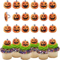 24 Pack Jack O' Lantern Cupcake Rings