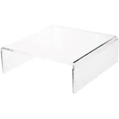 Plymor Clear Acrylic Short Square Display Riser, 3" H x 9" W x 9" D (1/4" thick)