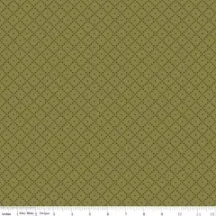 The Awe of Autumn Grid Green 43"/44" Fabric Per Yard