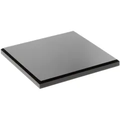 Plymor Black Acrylic Square Beveled Display Base, 6" W x 6" D x 0.5" H