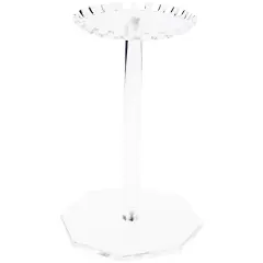 Plymor Clear Acrylic Circular-Top Rotating Necklace Holder, 13" H x 8" W x 8" D (Holds 23 Hooks for Necklaces)