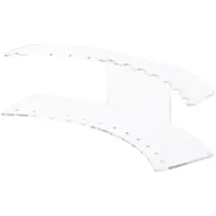Plymor Clear Acrylic Curved 12 Pen Display Holder, 3" H x 11.5" W x 4.625" D