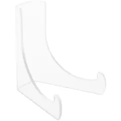 Plymor Clear Acrylic Flat Back Easel with Deep Support Ledges, 3" H x 2.25" W x 2.5" D