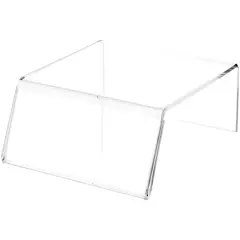Plymor Clear Acrylic Sign-Holder Display Riser, 3.25" H x 6.5" W x 8.25" D (3/16" thick) (3" x 6.5" Sign)