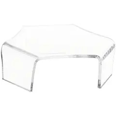 Plymor Clear Acrylic Tri-Leg (6 Sided) Display Riser, 1.25" H x 4.25" W x 3.75" D