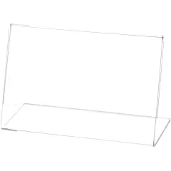 Plymor Clear Acrylic Sign Display / Literature Holder (Angled), 5.5" W x 3.5" H