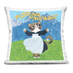 Stupell Industries Sound Of Mewsic Cat Parody Indoor Pillow, 18 x 7 x 18