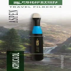 Princeton Series 6500 Aspen Synthetic Brush-Long Handle Travel Filbert Size 4