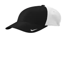 Nike&reg; Dri FIT Legacy Cap Moisture Wicking Adjustable Sports Hat with Classic Style Black/ White