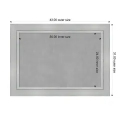 Romano Silver Wood Framed Magnetic Board