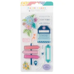Paige Evans Adventurous Acrylic Stamp Set-15/Pkg