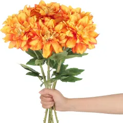 Orange Faux Silk Flowers (Orange)