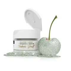 Bakell - Silver Sage Tinker Dust Edible Glitter (5g, 1x Jar) for Food, Desserts, and Beverages!