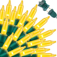 Super-Bright Extendable Yellow Christmas Lights Decoration 150Lights 31.9ft UL Certified Mini Bulb String Light Set for Outdoor Christmas Tree Garden Holiday Party Patio Wedding Garland Decor