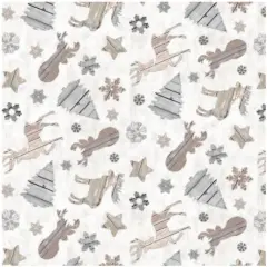 Timeless Treasures Wooden Holiday Cutouts Cream