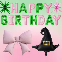 Wicked Balloons Wicked Birthday Decorations Balloons Green Pink