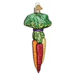 Old World Christmas 4.75 In Rainbow Carrots Christmas Tree Ornament , Ornament Veggie Multicolored