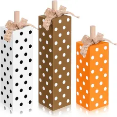3 Pcs Fall Decorations for Home Fall Table Block Signs