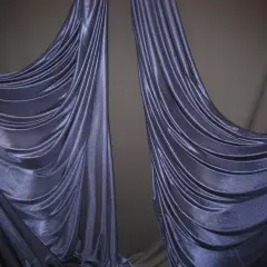 1 Yard Navy Blue Polyester Fabric Low Stretch For Aerial Use Backdrops Crafts 108&Prime;-120&Prime; Wide