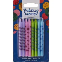 Glitter Stripes & Dots Specialty Candles, 16pc