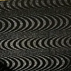 1 Yard Wave Glitter Velvet Polyester Spandex Fabric 60 Inch Width Black Silver