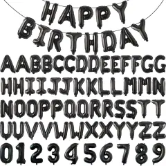 75pcs 16" Happy Birthday Balloon Banner