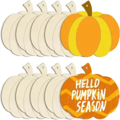 10PCS Large Size 7inch Wooden Halloween Thanksgiving Ornaments