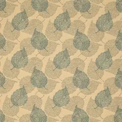 Azure - AquaTeal AbstractGeometric,leaves Upholstery Fabric 54 Inches"