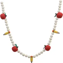 Back to School Apple & Pencil Felt Ball Garland