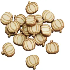 60 Pieces Mini Wood Stud Earring Blanks (Pumpkin)