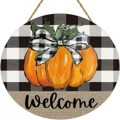 Pumpkin Wall Decor Pumpkin Hanging Welcome Sign