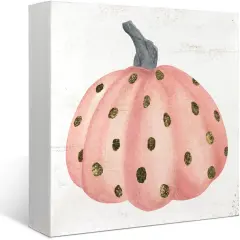 Pumpkin Baby Shower Decor Wood Box Sign