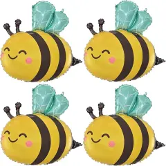 4 PCS 31 Inch Bee Birthday Party Decorations,Bee Baby Shower Decorations