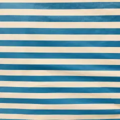 1 Yard Turquoise And White 1 Inch Stripe Poly Cotton Fabric Horizontal Pattern For Decor Crafts 59/60 Inch Wide