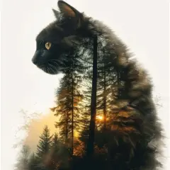 Forest Cat Paint by Numbers for Adults