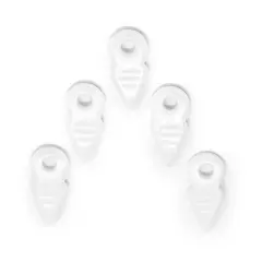 The Bead Chest White Talhakimt Pendants Set of 5 Czechoslovakia Glass Large Hole