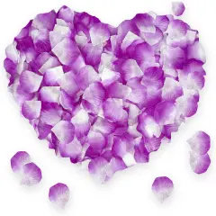Fake Rose Petals (1200, Purple+White)