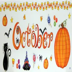 NRN Designs Vintage October Clear Stickers