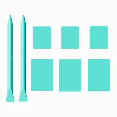 JAJADO 8 Packs Screen Printing Squeegee Chalk Paste Tool Set, Self Adhesive Stencils Rubber Squeegee Mini Squeegee, Rubber Paint Stir Sticks for Chalk Paste Paint or Ink for Silk Screen Stencils