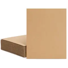 25 Pack Corrugated Cardboard Sheets 8 x 10.2 Inches, 2mm Thick Cardboard for Crafts, Packing, Shipping, Moving, Mailing, DIY Art & Classroom Projects