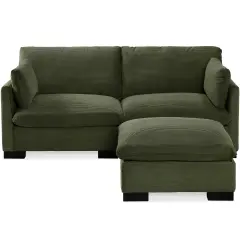 Best Choice Products 82in Modular Sectional Pillowtop Sofa w/ Ottoman & Storage Moss Green