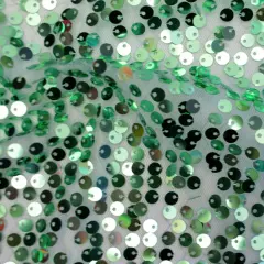 1 Yard Moonstone Mesh Sequin Fabric, 100% Polyester, 50" Width, Blue Tone Sparkle Mint