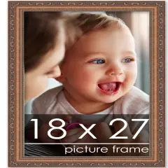 18x27 Museum-Quality Picture Frame with UV-Resistant Acrylic & Acid-Free Backing, Available in 4 Finishes - Gold, Silver, Bronze, and Black