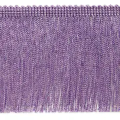 5 Yards of 4" Metallic Chainette Fringe Trim | 5 yard cut Lilac