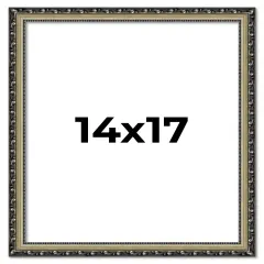 14x17 Museum-Quality Picture Frame with UV-Resistant Acrylic & Acid-Free Backing, Available in 4 Finishes - Gold, Silver, Bronze, and Black
