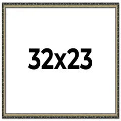 32x23 Museum-Quality Picture Frame with UV-Resistant Acrylic & Acid-Free Backing, Available in 4 Finishes - Gold, Silver, Bronze, and Black