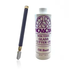 [TC-17B] TOYO&trade; Original Brass Handled Supercutter&reg; & Glass Cutter Oil 8 Oz